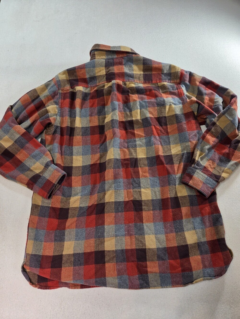 L.L.Bean Chamois Cloth Flannel Shirt LT Plaid - Picture 7 of 7
